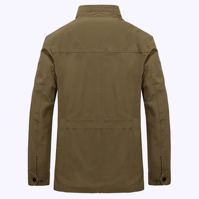 Veste décontractée mi-longue en coton pour homme, pour le printemps/l'automne