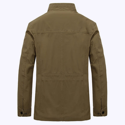 Veste décontractée mi-longue en coton pour homme, pour le printemps/l'automne